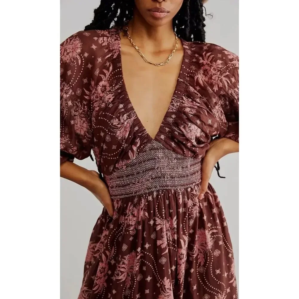 Free people brown golden hour Dress